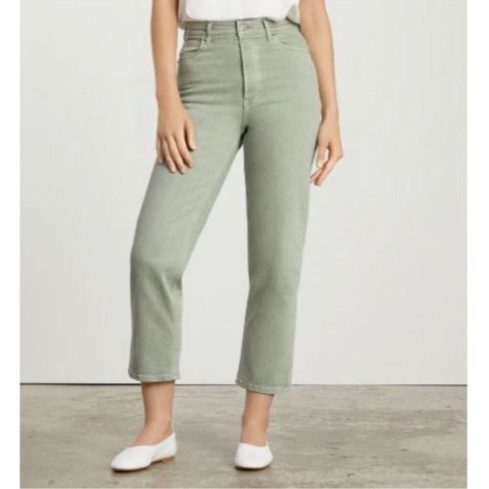 Everlane high rise jean - pale green never worn! Size 24
